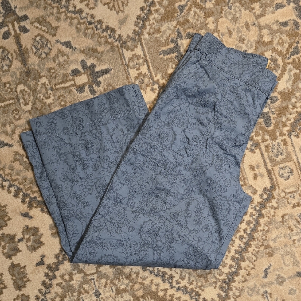 Democracy Slate Blue Floral Pants